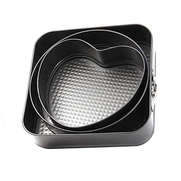 Форма для выпечки металлическая разъёмная антипригарная | Комбо набор 3 шт: 26*26 см, высота 5.5 см Форма для выпечки металлическая разъёмная антипригарная | Комбо набор 3 шт: 26*26 см, высота 5.5 см