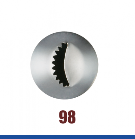 Кондитерская насадка 98 Tulip™ лента с зубчиками ракушка (Shell Basketweave) малая, прорезь 10 мм