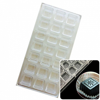 Поликарбонатная форма для шоколада 275*135*24 мм | Квадрат мод.2059 Поликарбонатная форма для шоколада 275*135*24 мм | Квадрат мод.2059