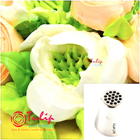 Насадка Травка №71 Звёзды | L размер (Russian Grass Nozzle #71 Star | L size | By Tulip Workshop)