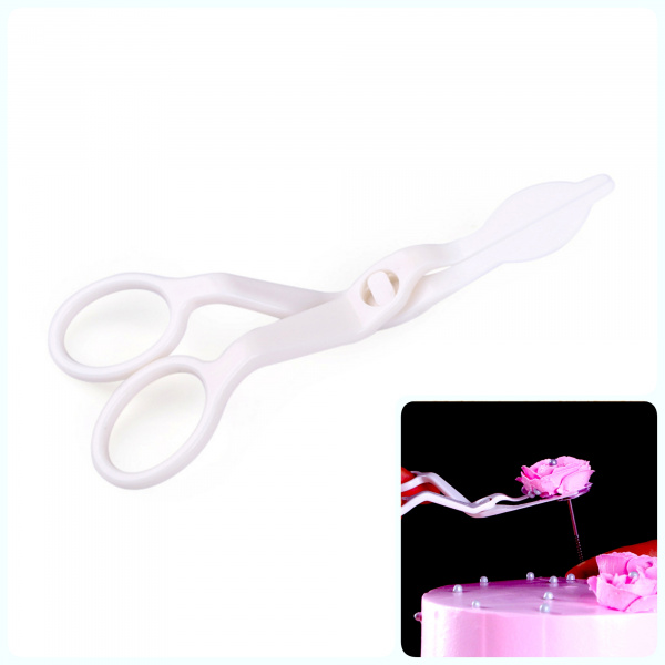 Ножницы пластик. для переноса кремовых цветов Ножницы пластик. для переноса кремовых цветов