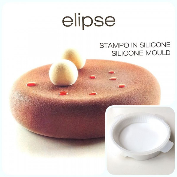 Силиконовая форма 3D для муссового торта | Эллипс ∅180 мм Силиконовая форма 3D для муссового торта | Эллипс ∅180 мм