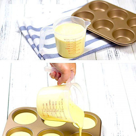 Мерная Кружка кондитерская пластик ПВХ | 0,25; 0,5; 1 л.