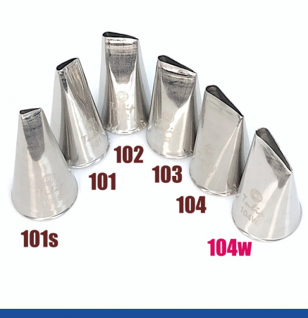 Кондитерские насадки лепесток розы малый прямой №101s(264),101, 102, 103, 104 Tulip™ | набор 5 шт