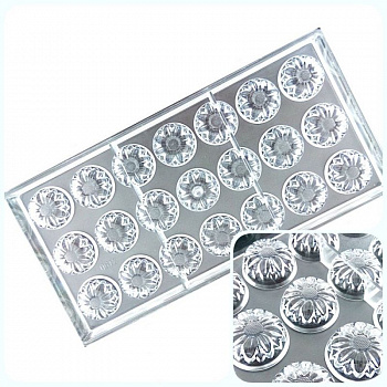 Поликарбонатная форма для шоколада 275*135*24 мм | Ромашка мод.2160 Поликарбонатная форма для шоколада 275*135*24 мм | Ромашка мод.2160