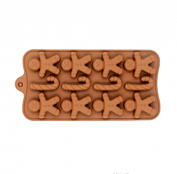 Силиконовая мини-форма для шоколада-желе-мармелада 15 фигур Пряничный Человек 195*100*15 мм (Эконом) Силиконовая мини-форма для шоколада-желе-мармелада 15 фигур Пряничный Человек 195*100*15 мм (Эконом)