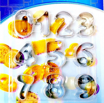 Вырубка стальная Цифры 3 см | Набор 10 фигур Вырубка стальная Цифры 3 см | Набор 10 фигур