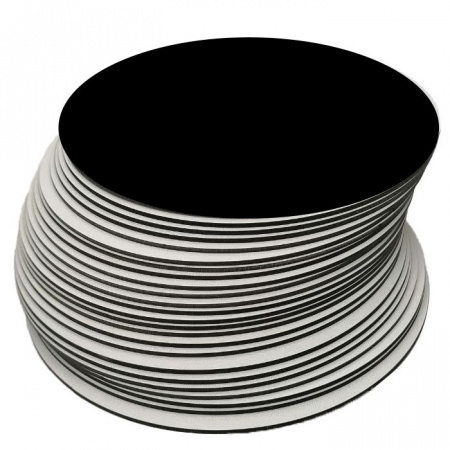 Подложка для торта Чёрный/Жемчуг 2х сторон. 1.8 мм, Ø 240 мм