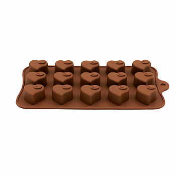 Силиконовая мини-форма для шоколада-желе-мармелада 15 фигур Сердечки 195*100*15 мм (Эконом) Силиконовая мини-форма для шоколада-желе-мармелада 15 фигур Сердечки 195*100*15 мм (Эконом)