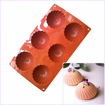 Форма для выпечки силиконовая Парфум 6 фигур Форма для выпечки силиконовая Парфум 6 фигур