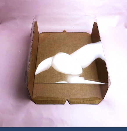 Кондитерская упаковка 21•16•6 см Крафт (прозрачная крышка+дно) | ПМ